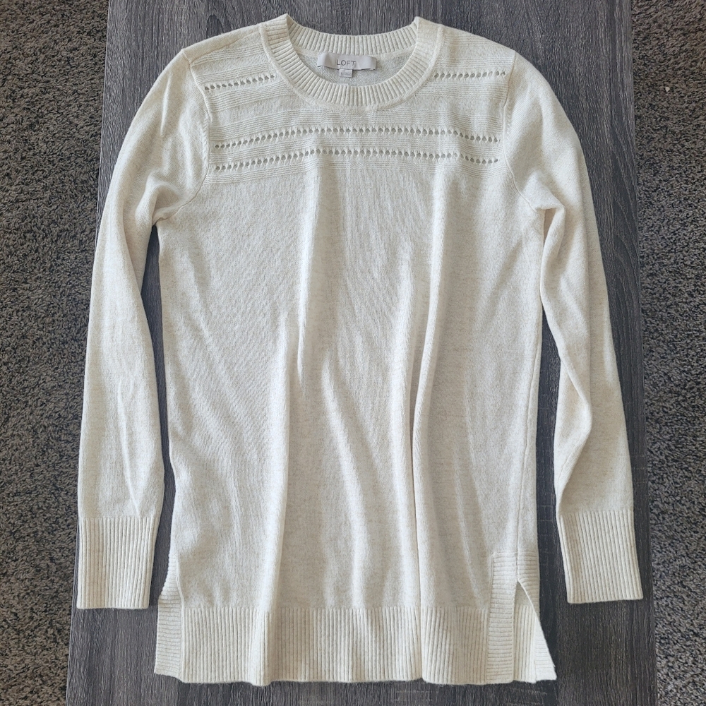 NWT LOFT Cream Sweater